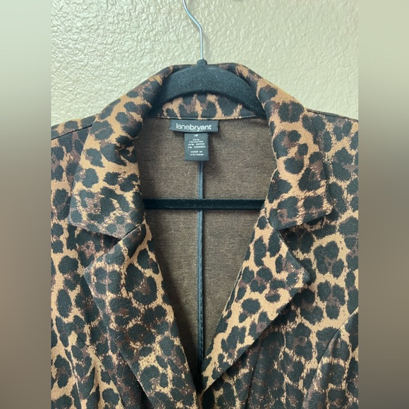 🇺🇸Lane Bryant Leopard Print One Button Blazer - Picture 6 of 11